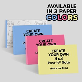 Custom 4x3 Colored Paper